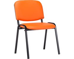 CLP Ken Bezoekersstoel - Kunstleer oranje