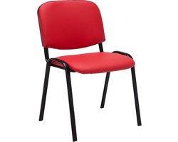 CLP Ken Bezoekersstoel - Kunstleer rood