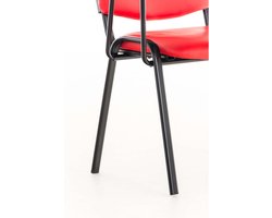 CLP Ken Bezoekersstoel - Met klaptafel - Kunstleer rood