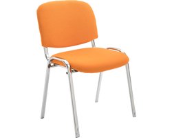 CLP Ken Eetkamerstoel Chroomoptiek - Stof oranje