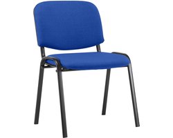 CLP Ken Eetkamerstoel - Vergaderstoel - Zonder armleuning - Stof - blauw
