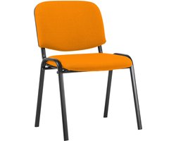 CLP Ken Eetkamerstoel - Vergaderstoel - Zonder armleuning - Stof - oranje
