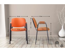 CLP Ken Pro Bezoekersstoel - Kunstleer oranje