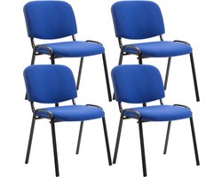 CLP Ken Set van 4 bezoekersstoelen - Stof rood