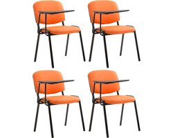 CLP Ken Set van 4 stoelen - met klaptafel - Kunstleer oranje
