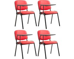 CLP Ken Set van 4 stoelen - met klaptafel - Kunstleer rood