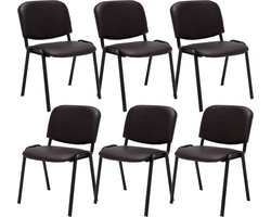CLP Ken Set van 6 Bezoekersstoel bruin
