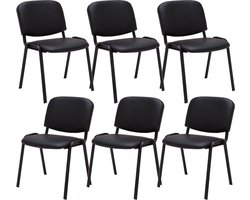 CLP Ken Set van 6 Bezoekersstoel zwart