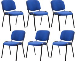CLP Ken Set van 6 bezoekersstoelen blauw