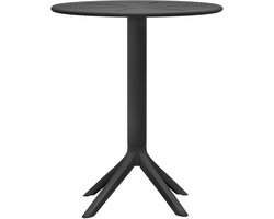 CLP Lacota tafel Ø 60 cm - Tuintafel - weerbestendig en UV-bestendig - Ronde balkontafel - zwart