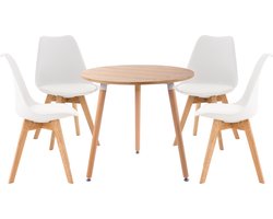 CLP Lansgar Woonkamer set - Eethoek - natura/wit