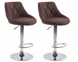 CLP Lazio Set van 2 barkrukken - Stof bruin