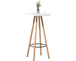 CLP Livia statafel - Bartafel - Partytafel - Rond - natura/wit