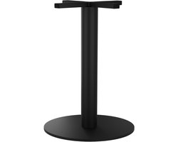 CLP Marudi Tafelpoten metaal zwart - tafelpoot - tafel onderstel - weerbestendig - stevig tafelonderstel - voor binnen en buiten - rond/zwart