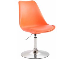 CLP Maverick Eetkamerstoel - Kunststof chroom oranje