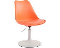 CLP Maverick Set van 4 Eetkamerstoelen - Kunststof oranje wit