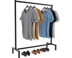 CLP Melva Kledingrek - Dressboy - Kledingstang - 120x38x120/zwart