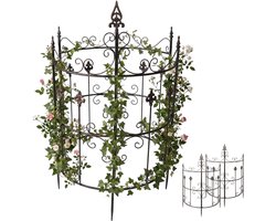 CLP Metalen klimrek set van 2 Klivia, decoratieve plantensteun met sierpunten bronzen