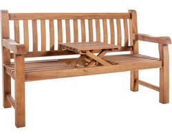 CLP Orlando Tuinbank - Met inklapbare tafel - 150 cm - Teak - teak 150 cm
