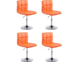 CLP Palma Set van 4 Lounger - Kunstleer oranje