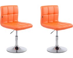 CLP Palma V2 Set van 2 Lounger - Kunstleer oranje