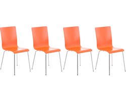 CLP Pepe Set van 4 wachtkamerstoelen oranje
