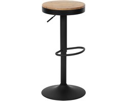 CLP Pitas Barkruk - hout - draaibaar - voetensteun - vloerbeschermer - modern - natura