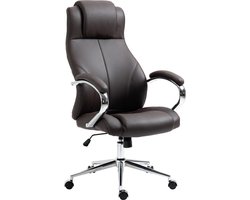 CLP Salford Bureaustoel - voor volwassenen - ergonomische - Met echt lederen bekleding - In hoogte verstelbare - bruin