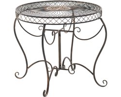 CLP Sheela - ronde tuintafel - Ø 76 cm - metaal - bronzen