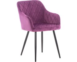 CLP Shila Eetkamerstoel Fluweel purper