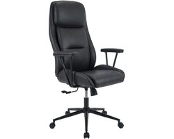 CLP Siddar Bureaustoel - Ergonomisch - Kantelbare rugleuning in 3 standen - In hoogte verstelbaar - 135 kg draagkracht - Kunstleer - antiek zwart