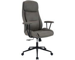 CLP Siddar Bureaustoel - Ergonomisch - Kantelbare rugleuning in 3 standen - In hoogte verstelbaar - 135 kg draagkracht - Kunstleer - antiek/grijs