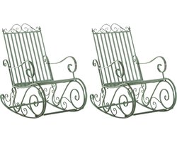 CLP Smilla Set van 2 schommelstoelen antiek/groen