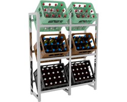 CLP Stack Krattenrek - Zwaar - chroom 116x91x31 cm