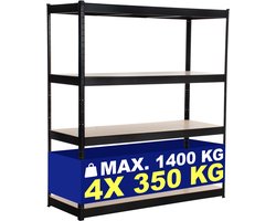 CLP Stelling 160x60x180 cm zwart