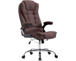 CLP Thor Bureaustoel - Ergonomisch - Met armleuningen - Voor volwassenen - Stof - bruin