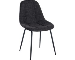 CLP Tom Eetkamerstoel - Zonder armleuning - Fauteuil - donkergrijs Stof