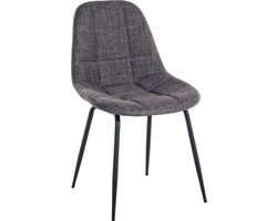 CLP Tom Eetkamerstoel - Zonder armleuning - Fauteuil - licht grijs Stof