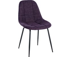CLP Tom Eetkamerstoel - Zonder armleuning - Fauteuil - purper Stof