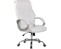 CLP Torro Bureaustoel - Ergonomisch - Voor volwassenen - Kunstleer - wit