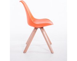 CLP Toulouse Eetkamerstoel - Rond frame - Kunststof oranje natura