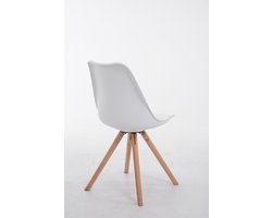 CLP Toulouse Eetkamerstoel - Rond frame - Kunststof wit natura