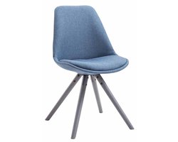 CLP Toulouse Eetkamerstoel - Rond - Stof blauw grijs