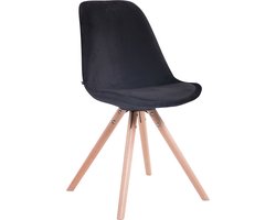 CLP Toulouse Set van 4 Stoelen - Rond frame - Fluweel zwart natura