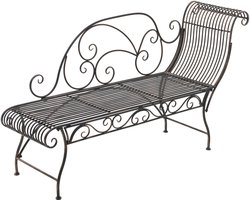 CLP Tuinbank Karma - Chaise Longue Loungebank - Romantische Art Nouveau Bank met Ornamenten - 160 kg - bronzen