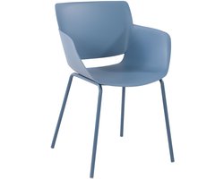 CLP Tuinstoel Alpena - Met Armleuningen - Weerbestendig - Kunststof/blauw