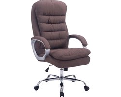 CLP Vancouver BIG Bureaustoel - Voor volwassenen - Ergonomisch - Met armleuningen - Stof - bruin