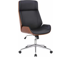 CLP Varel Bureaustoel - Ergonomisch - Voor volwassenen - Kunstleer - walnoot/zwart