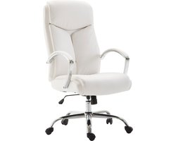 CLP Vaud XL Bureaustoel - Voor volwassenen - Met armleuningen - Ergonomisch - Kunstleer - wit