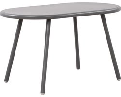 CLP Velva Salontafel - Ovaal - Loungetafel - voor buiten en binnen - Weerbestendige en UV-bestendige tuintafel - Bijzettafel voor buit donkergrijs